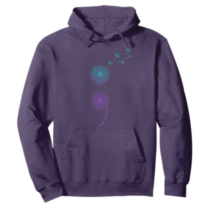Semicolon Suicide Prevention Support Dandelion Graphic Hoodie