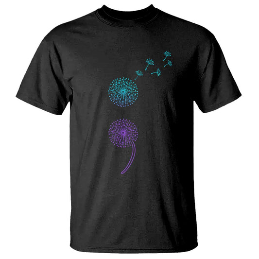 Semicolon Suicide Prevention Support Dandelion Graphic T Shirt