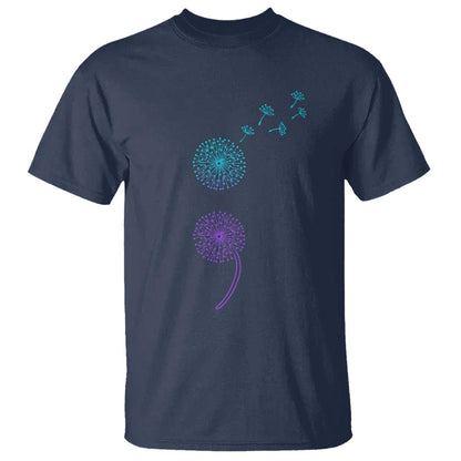 Semicolon Suicide Prevention Support Dandelion Graphic T Shirt