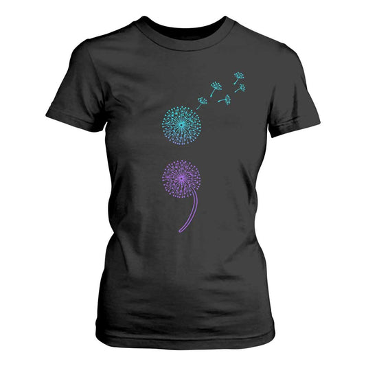 Semicolon Suicide Prevention Support Dandelion Graphic T Shirt For Women