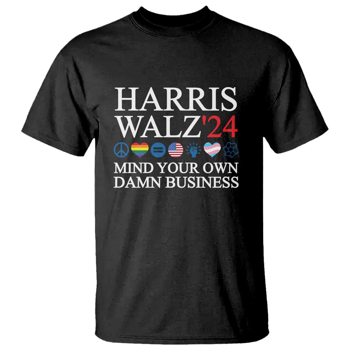 harris-walz24-t-shirt-mind-your-own-damn-business-american-lgbt-flag-unity-heart