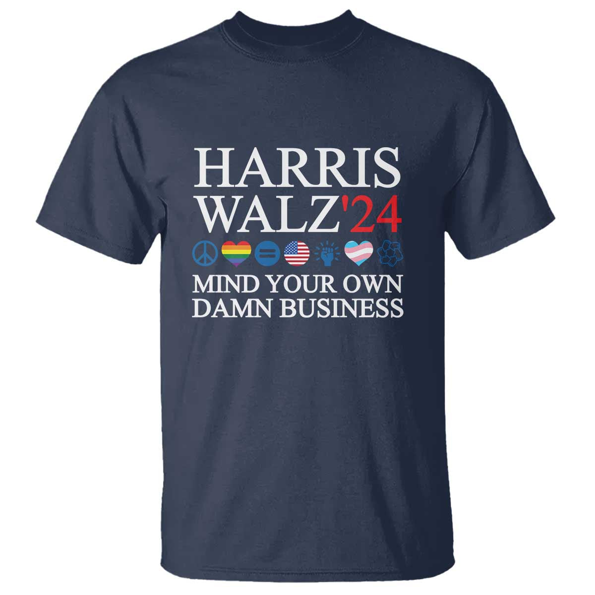 harris-walz24-t-shirt-mind-your-own-damn-business-american-lgbt-flag-unity-heart