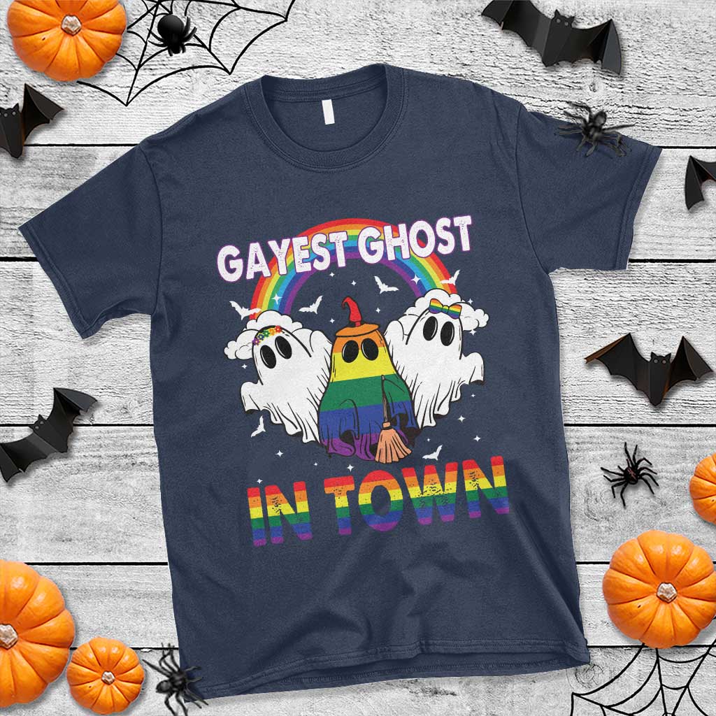 funny-halloween-lgbt-t-shirt-gayest-ghost-in-town-rainbow-flag