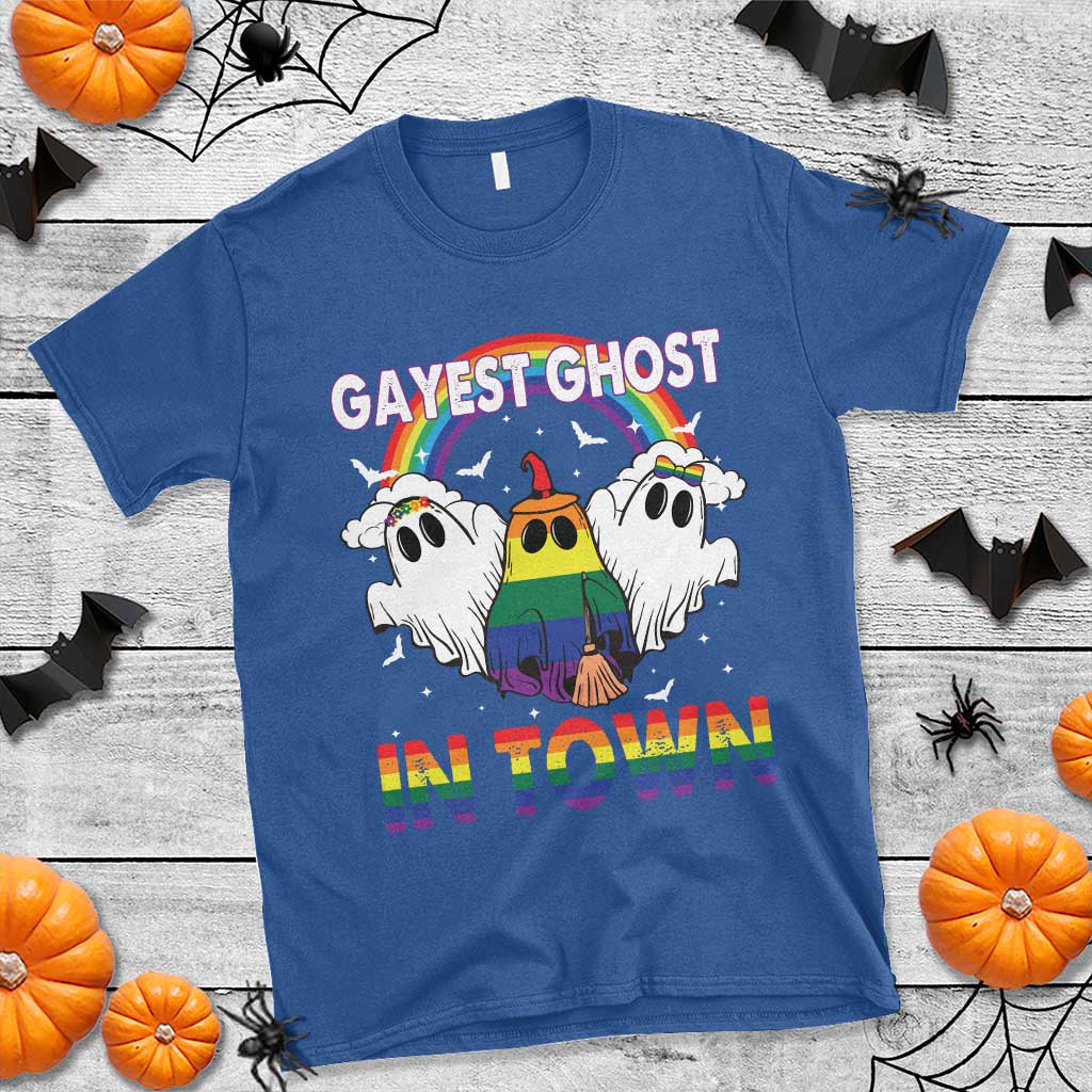 funny-halloween-lgbt-t-shirt-gayest-ghost-in-town-rainbow-flag
