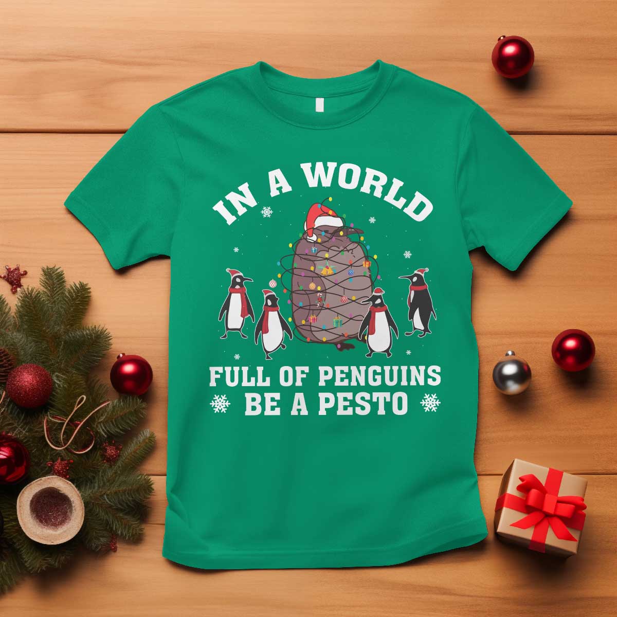 funny-pesto-christmas-penguin-t-shirt-in-a-world-full-of-penguins-be-a-pesto-xmas-santa-hat
