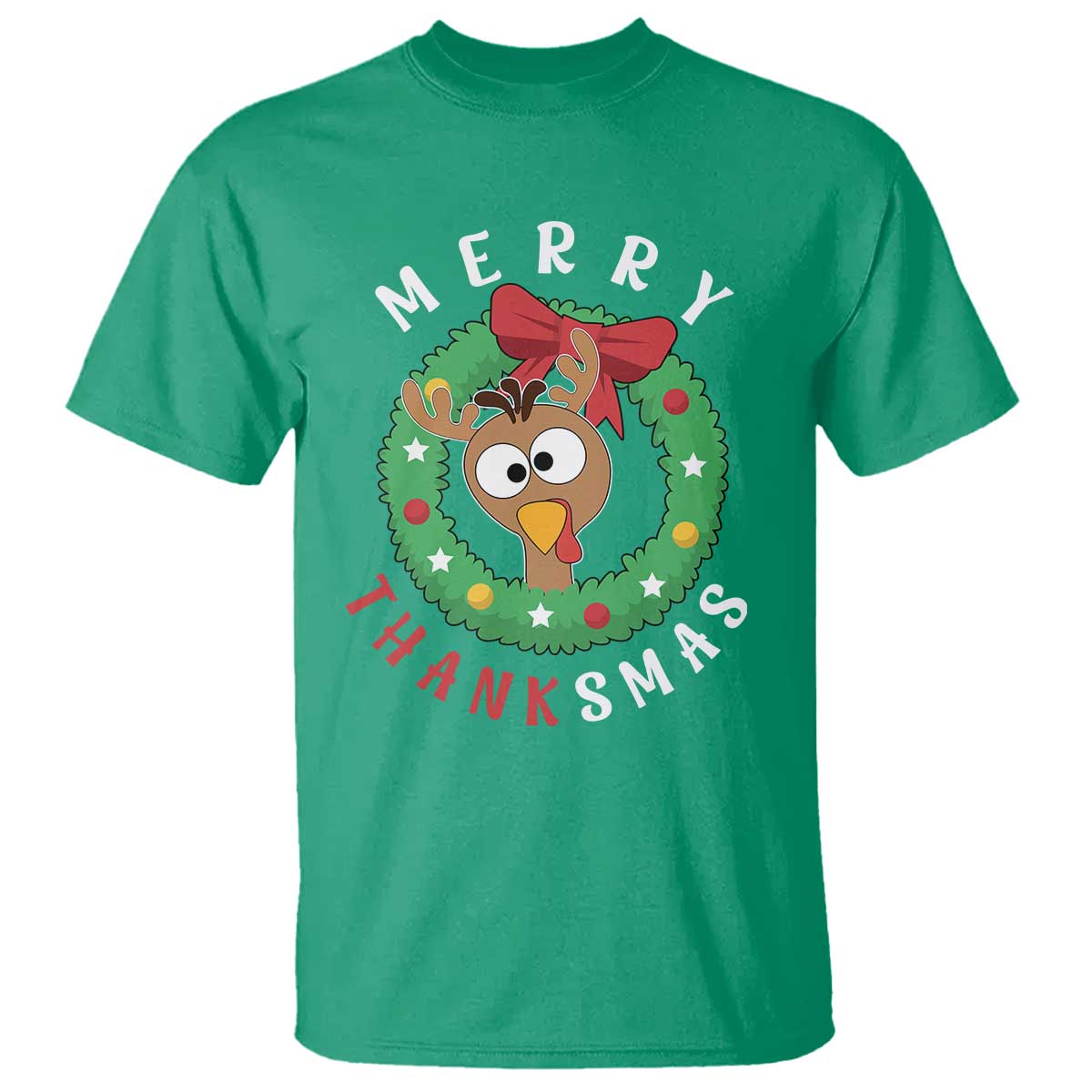 funny-thanksgiving-christmas-t-shirt-merry-thanksmas-turkey-reindeer-antler