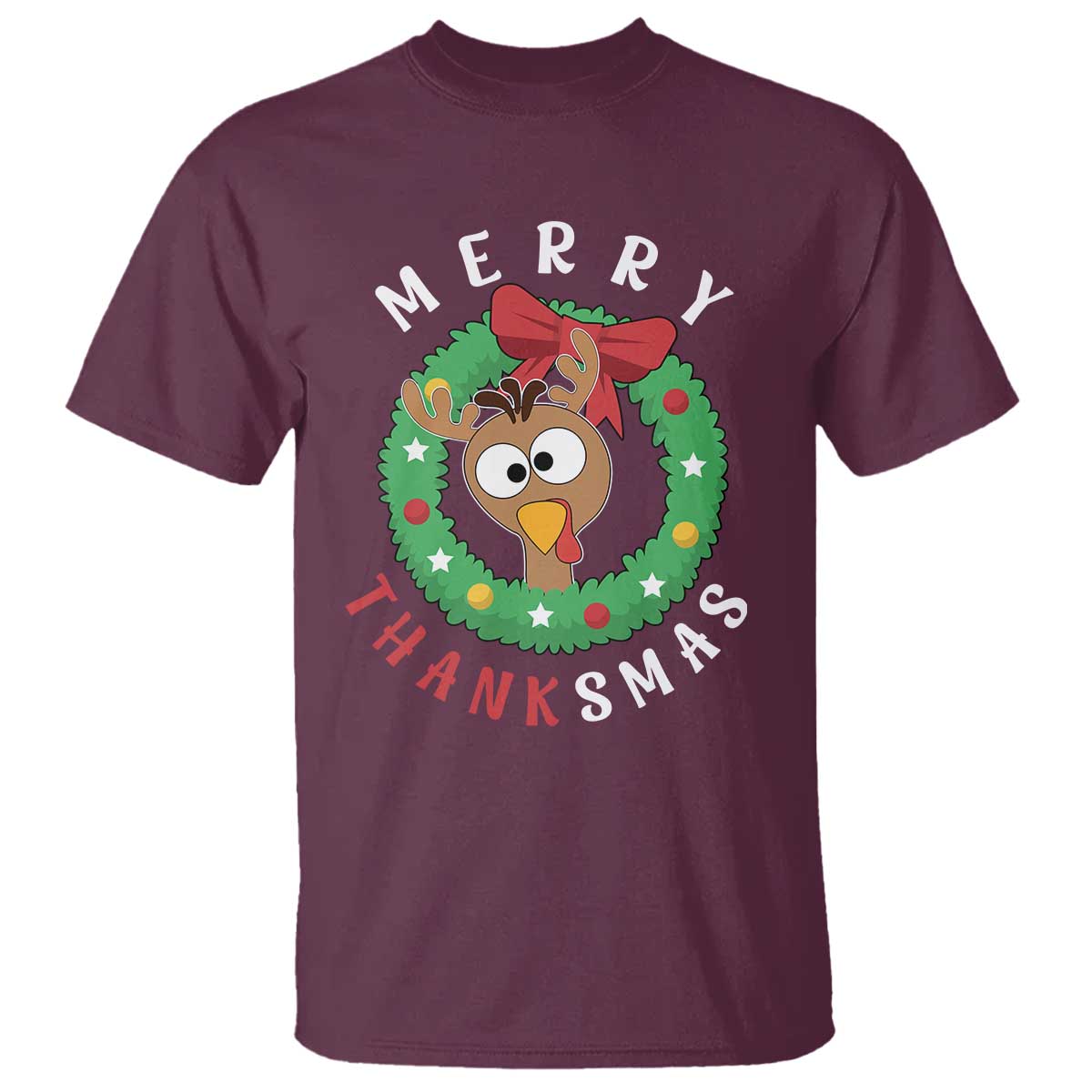 funny-thanksgiving-christmas-t-shirt-merry-thanksmas-turkey-reindeer-antler