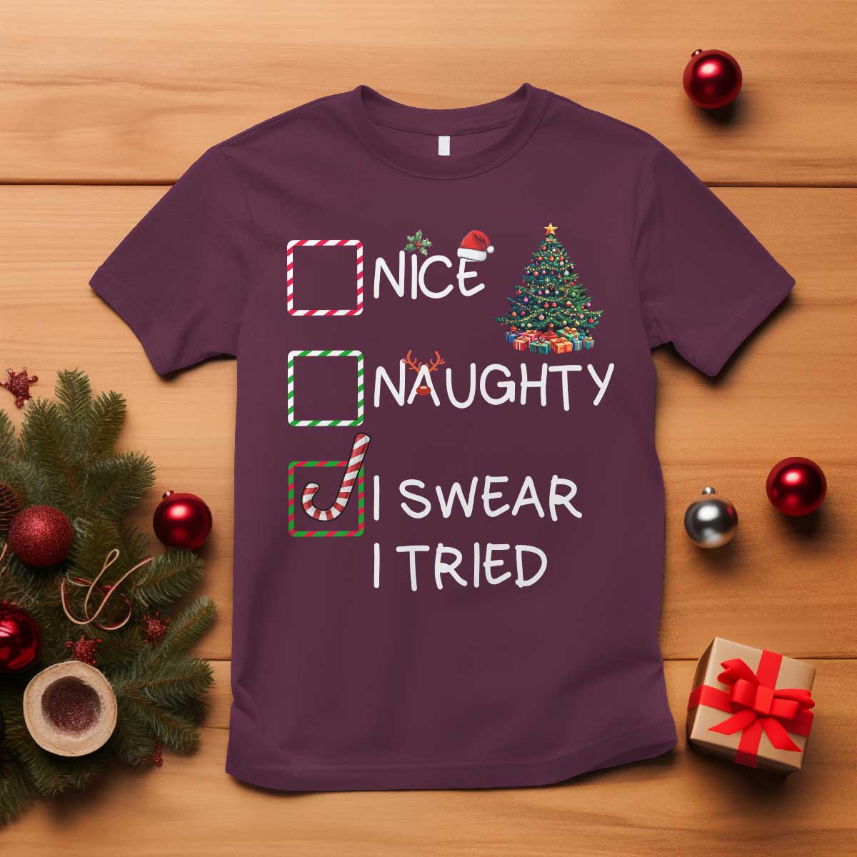 funny-nice-naughty-i-swear-i-tried-t-shirt-christmas-tree-candy-cane