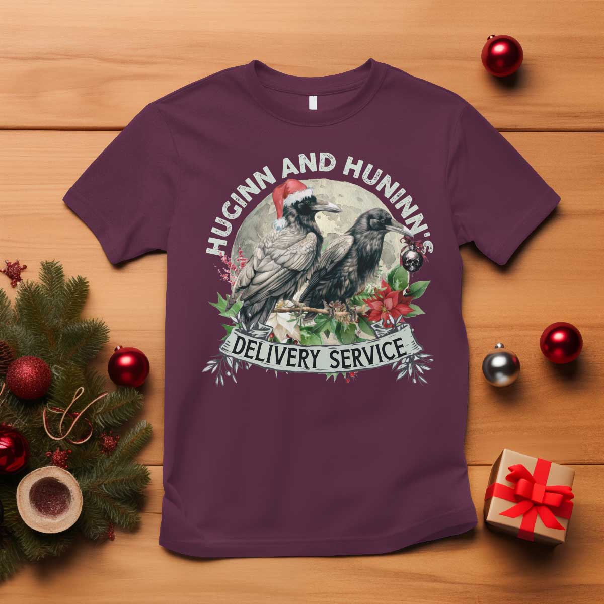 christmas-viking-t-shirt-huginn-and-hunninns-delivery-service-raven