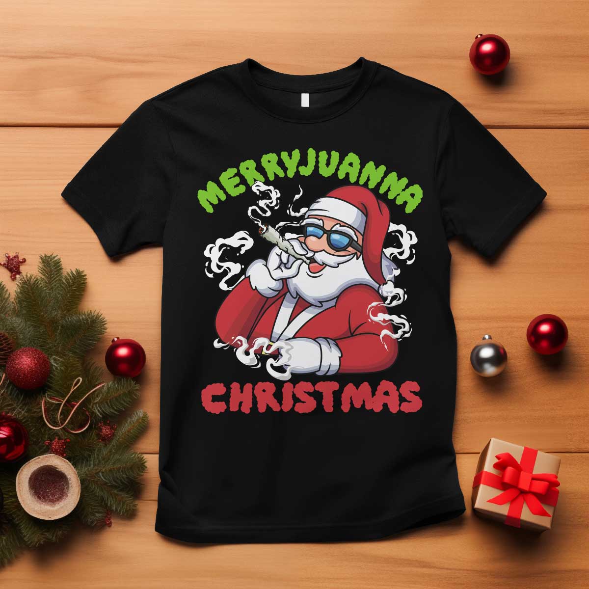 funny-christmas-weed-t-shirt-merryjuanna-christmas-santa-xmas