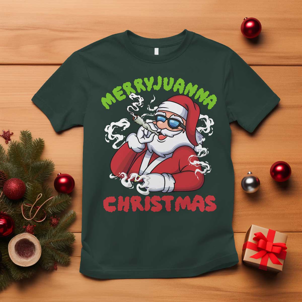 funny-christmas-weed-t-shirt-merryjuanna-christmas-santa-xmas