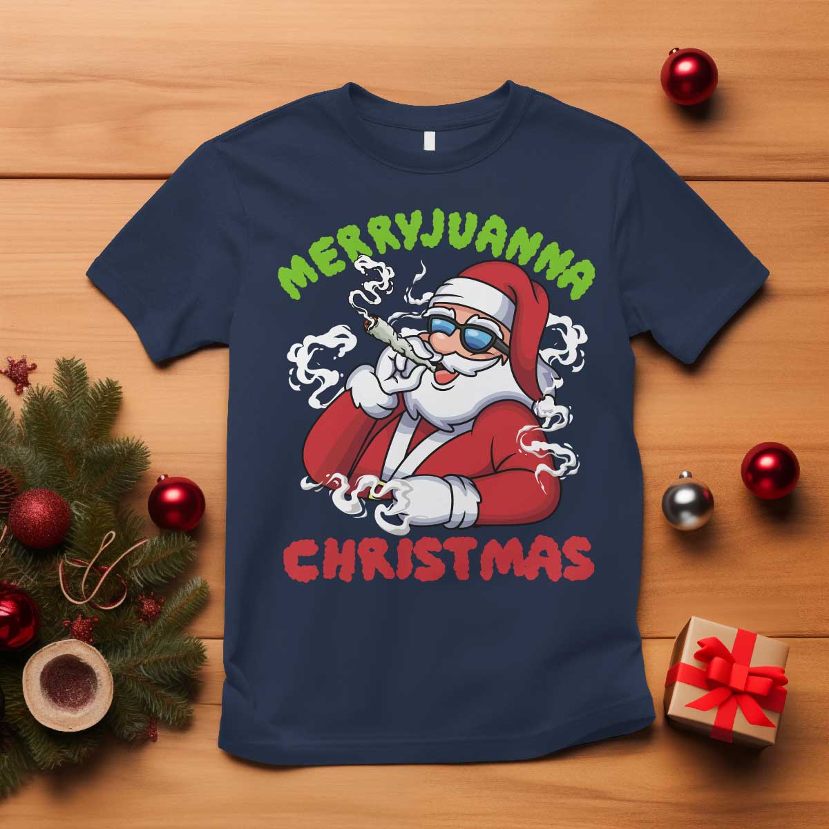 funny-christmas-weed-t-shirt-merryjuanna-christmas-santa-xmas