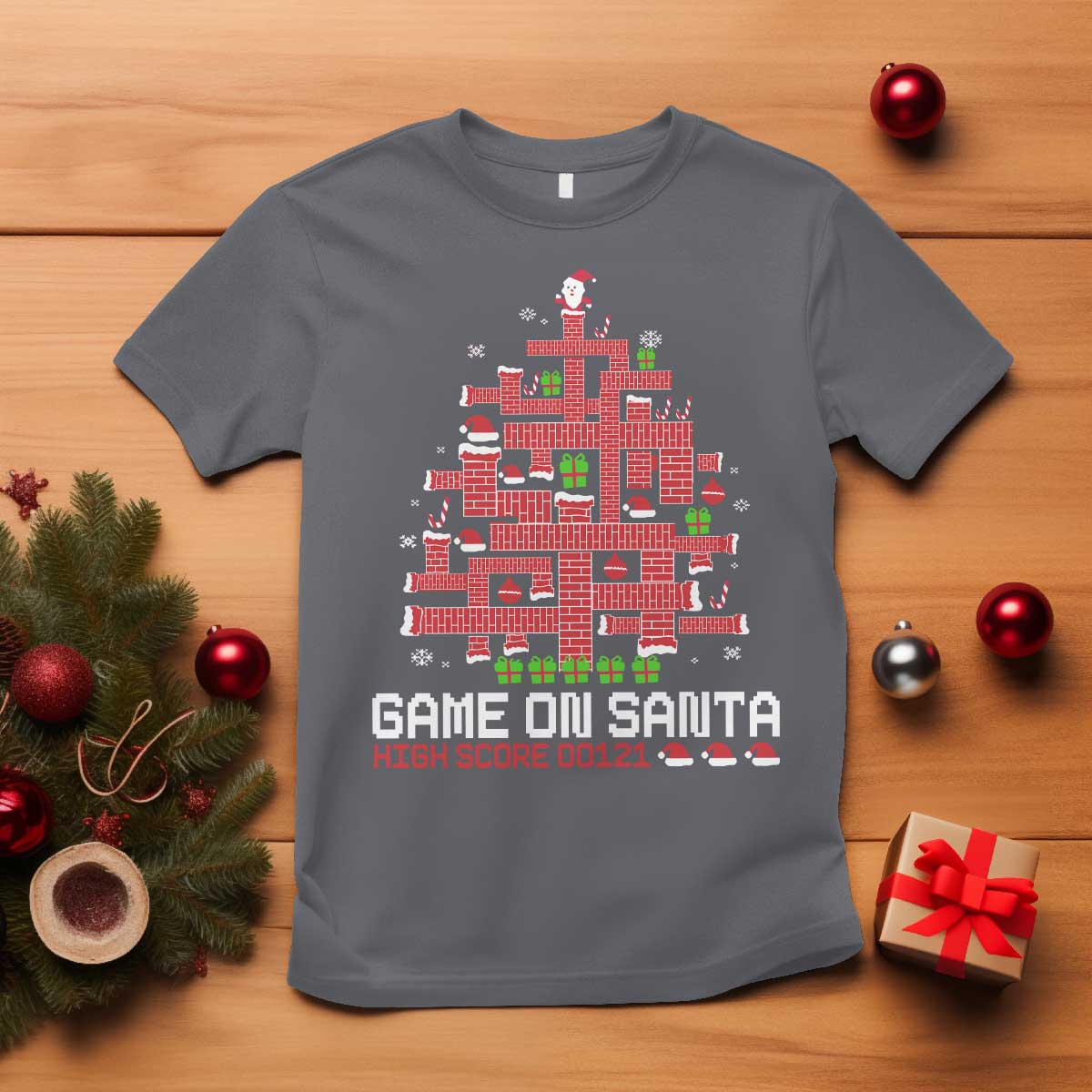 funny-christmas-santa-gamers-t-shirt-game-on-santa-chimney-xmas-tree