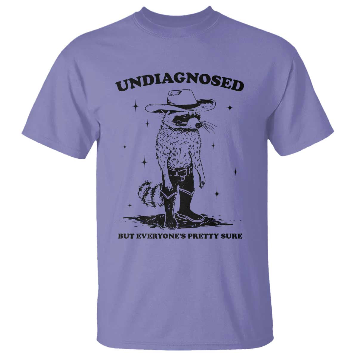 funny-undiagnosed-but-everyones-pretty-sure-t-shirt-cowboy-racoon
