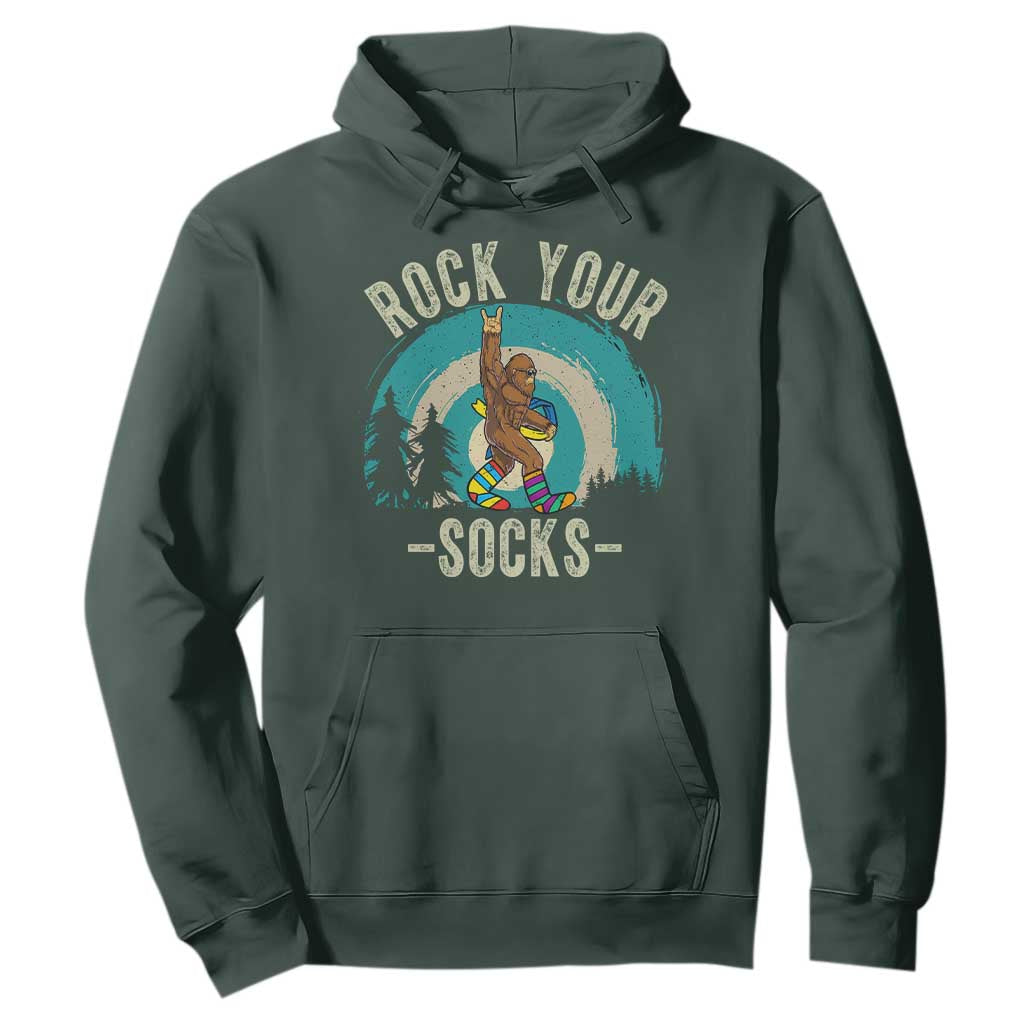 Funny Down Syndrome Support Bigfoot Hoodie Rock Your Socks