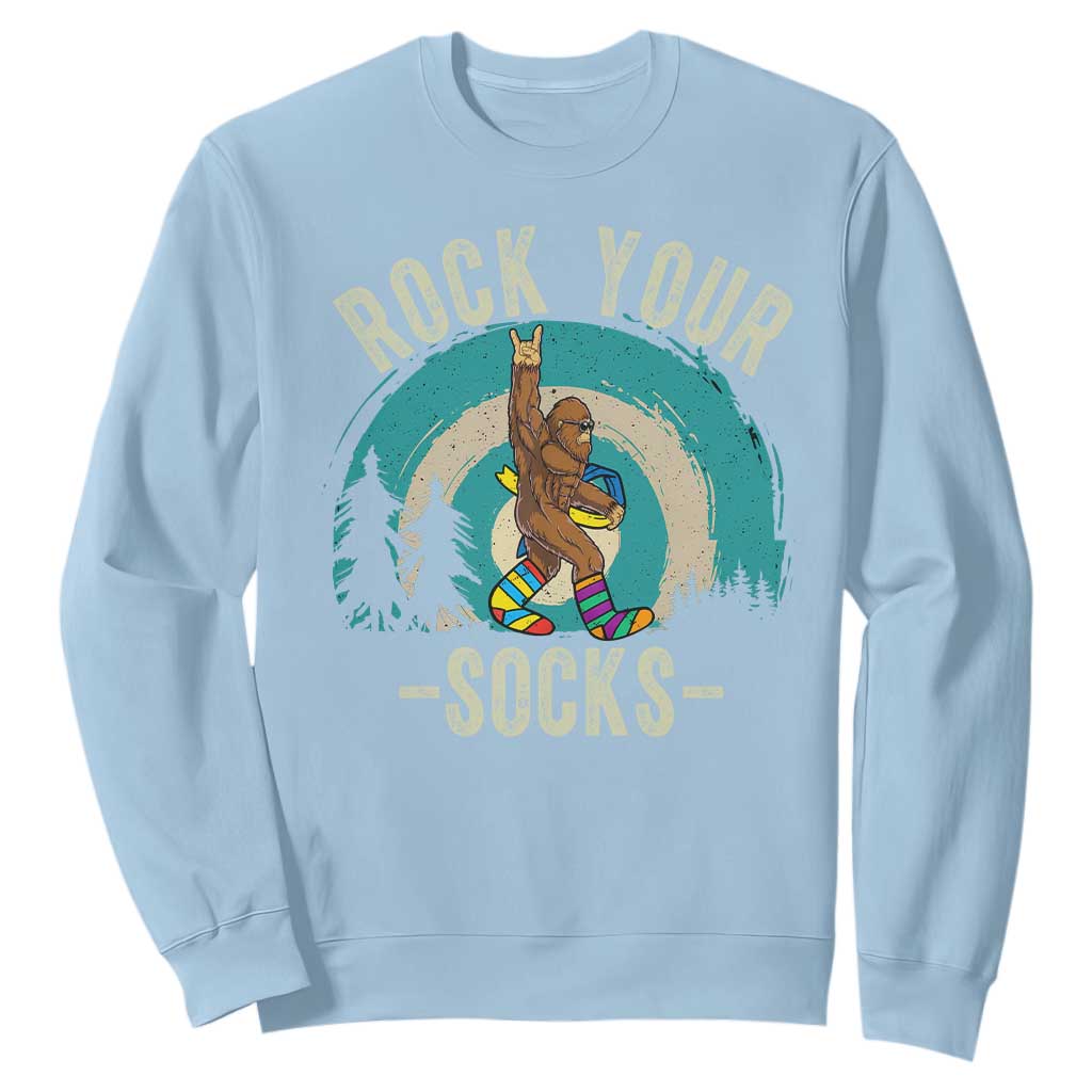 Funny Down Syndrome Support Bigfoot Sweatshirt Rock Your Socks