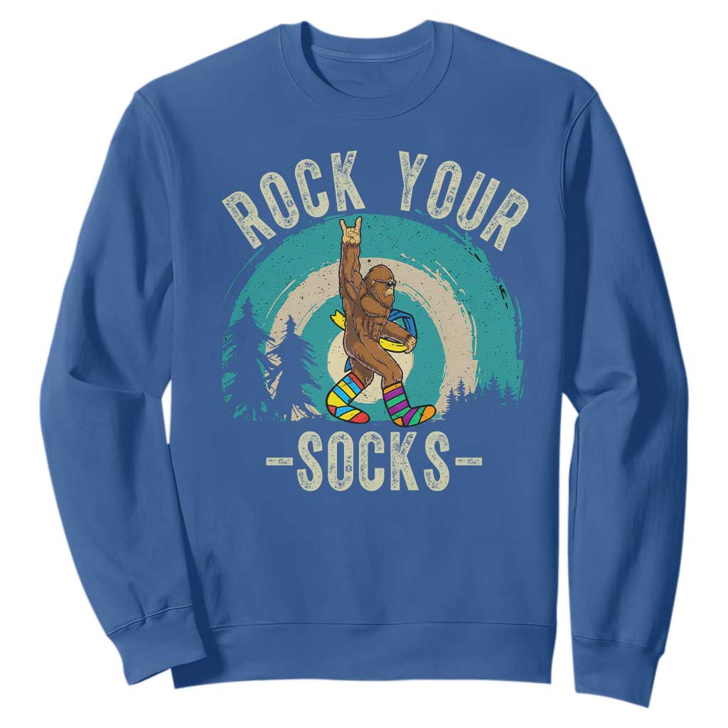 Funny Down Syndrome Support Bigfoot Sweatshirt Rock Your Socks