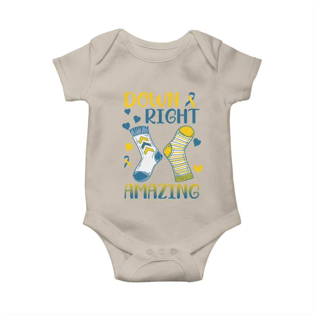 Down Right Amazing Baby Onesie Down Syndrome Support Socks Ribbon