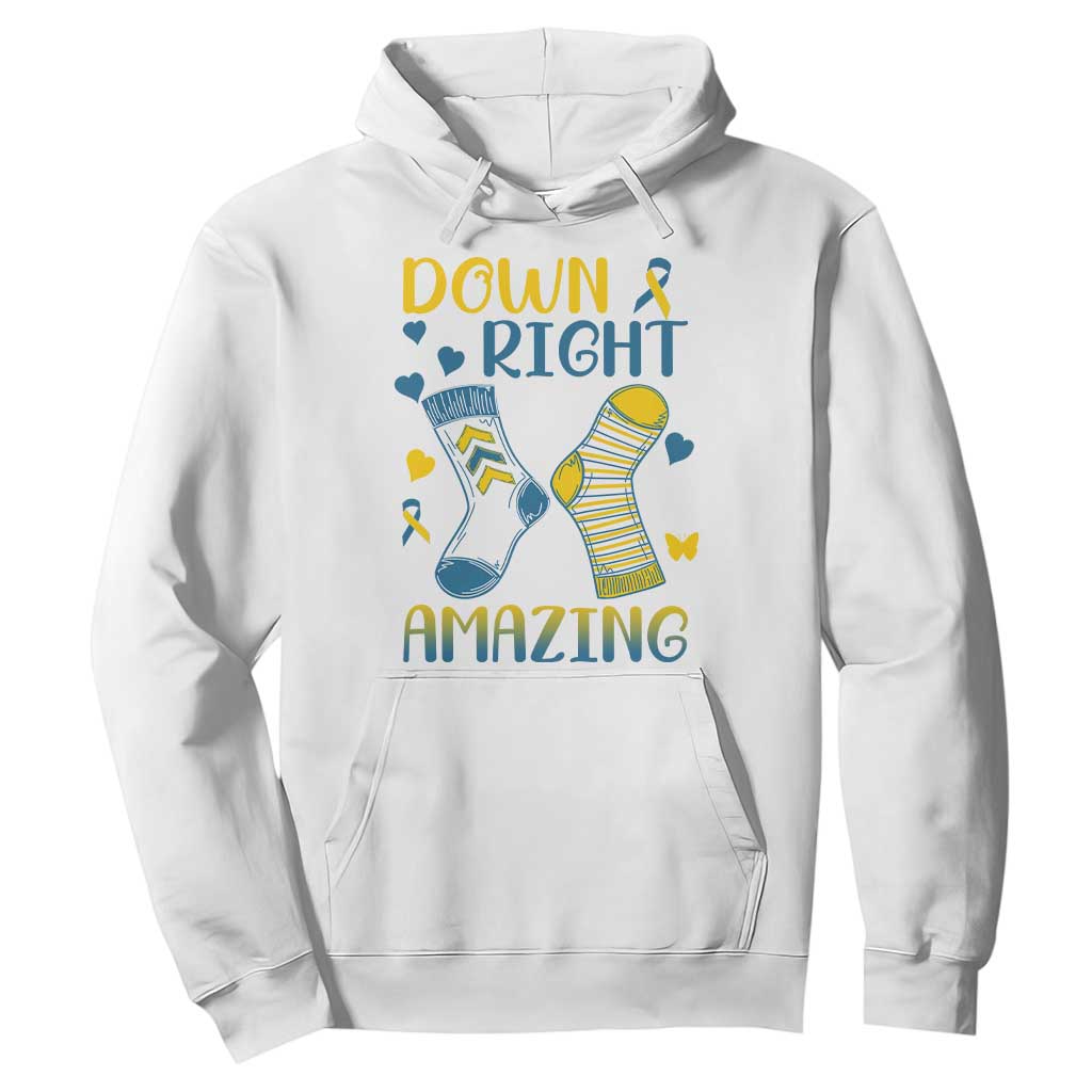 Down Right Amazing Hoodie Down Syndrome Support Socks Ribbon