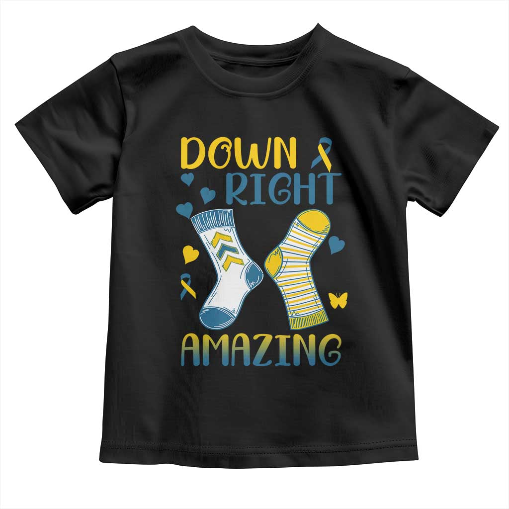 Down Right Amazing Toddler T Shirt Down Syndrome Support Socks Ribbon
