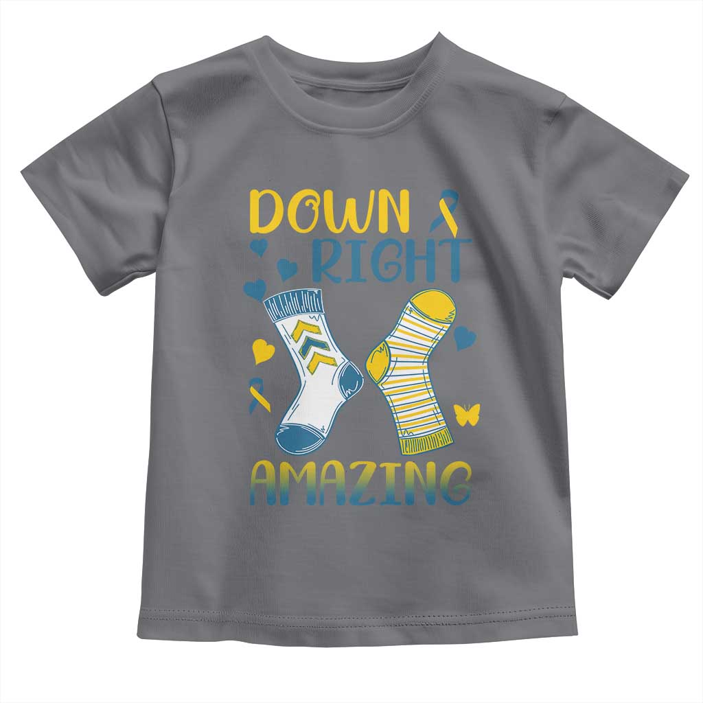 Down Right Amazing Toddler T Shirt Down Syndrome Support Socks Ribbon