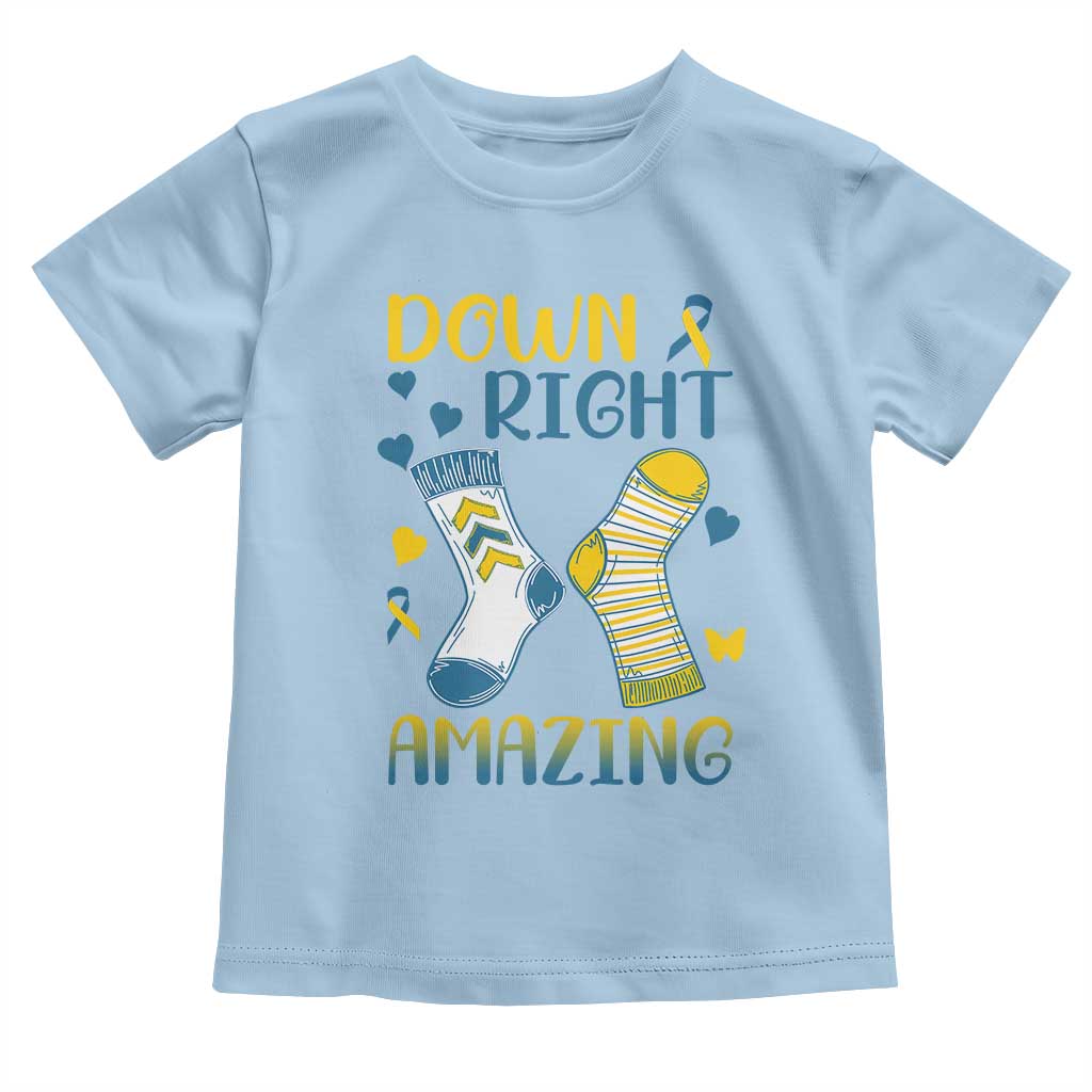 Down Right Amazing Toddler T Shirt Down Syndrome Support Socks Ribbon