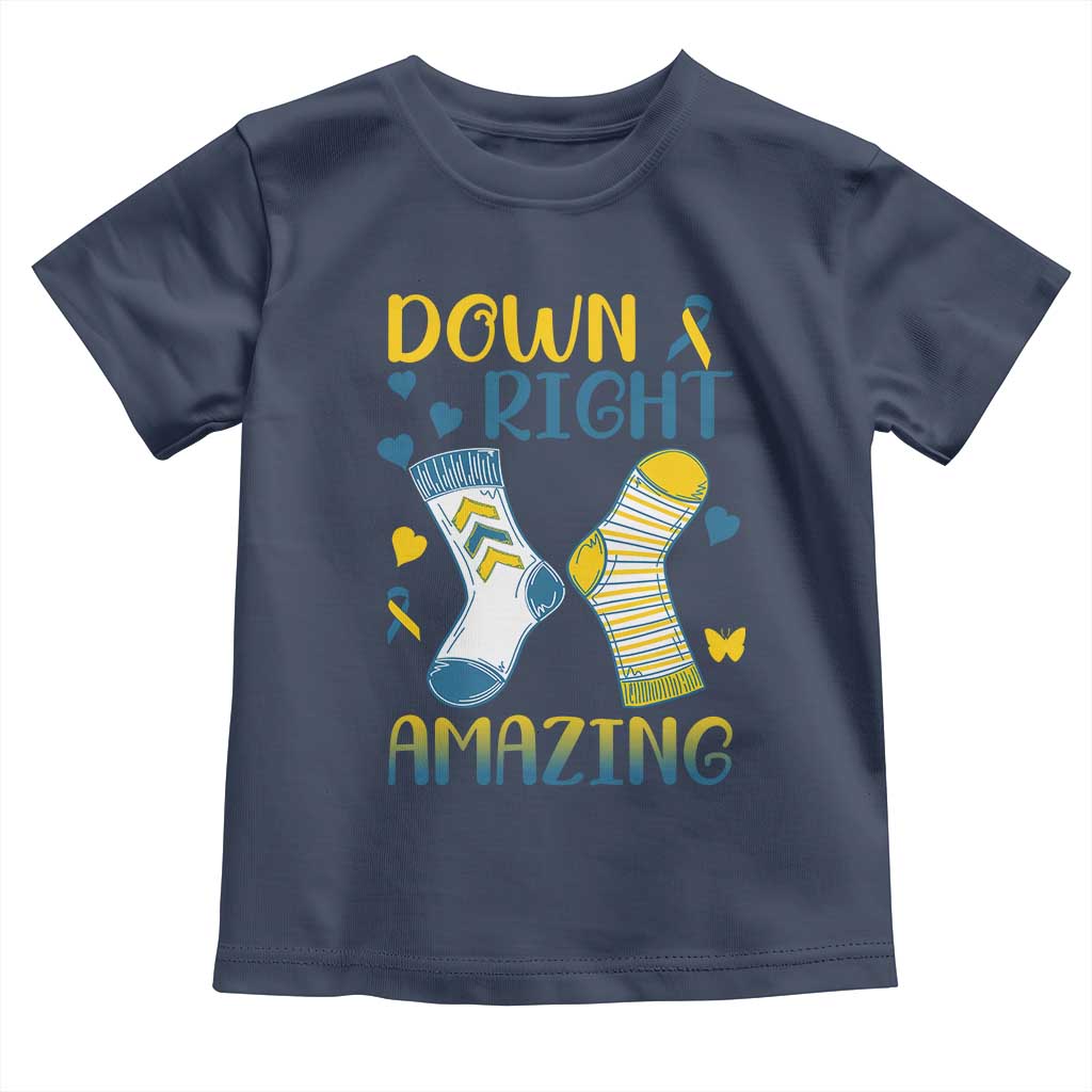 Down Right Amazing Toddler T Shirt Down Syndrome Support Socks Ribbon