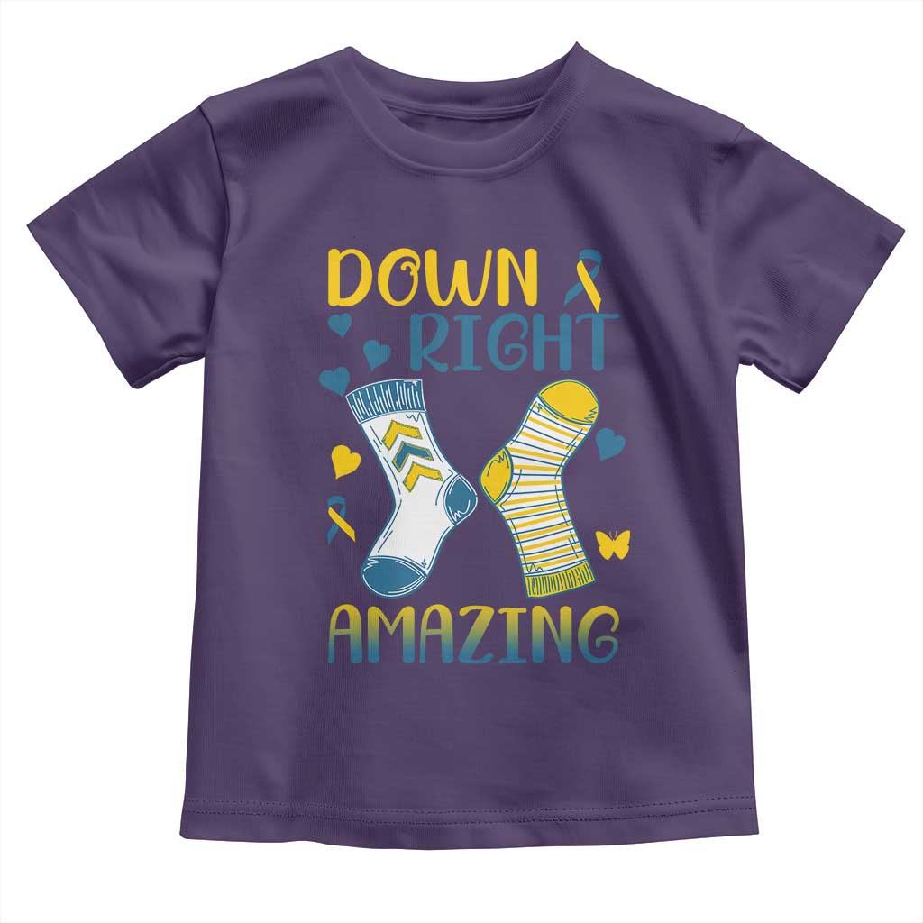 Down Right Amazing Toddler T Shirt Down Syndrome Support Socks Ribbon