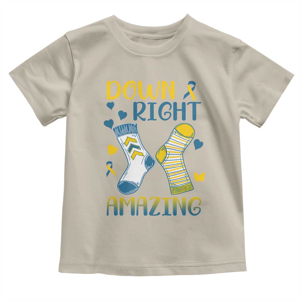 Down Right Amazing Toddler T Shirt Down Syndrome Support Socks Ribbon