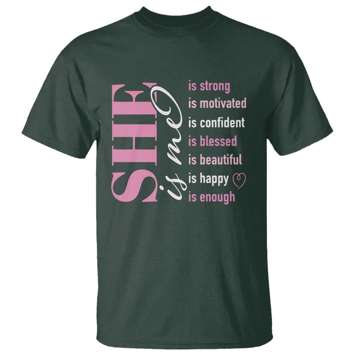 woman-affirmation-t-shirt-she-is-strong-motivated-confident-blessed-beautiful
