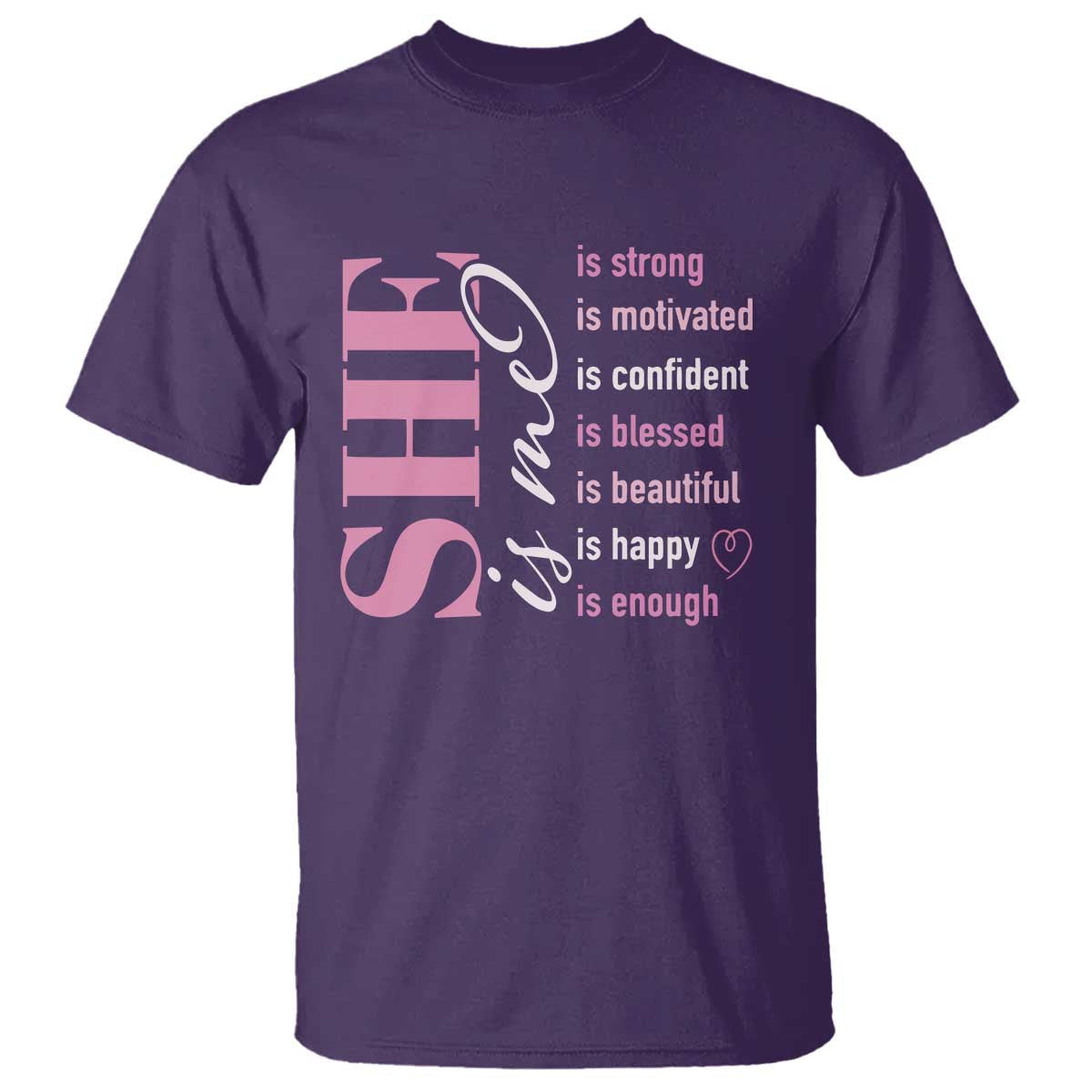 woman-affirmation-t-shirt-she-is-strong-motivated-confident-blessed-beautiful