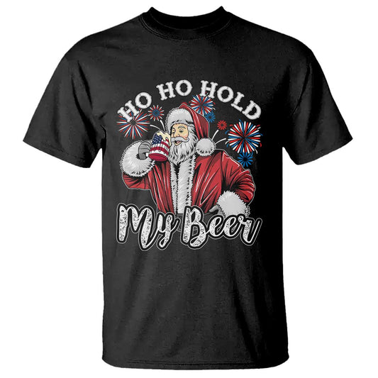 christmas-in-july-t-shirt-ho-ho-hold-my-beer-summer-santa-usa-flag-4th-of-july