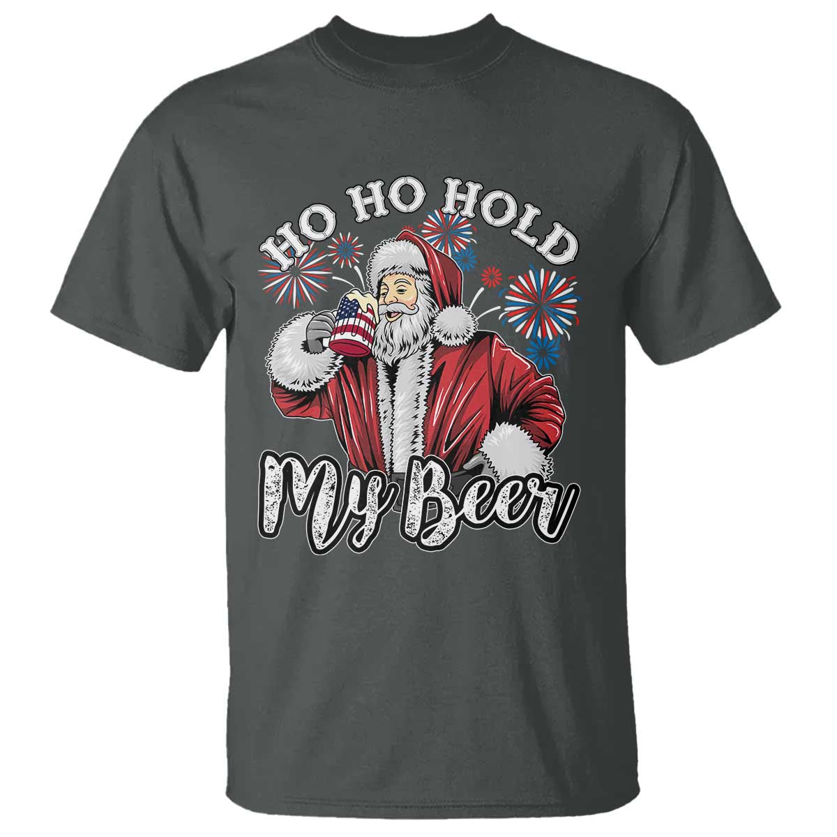 christmas-in-july-t-shirt-ho-ho-hold-my-beer-summer-santa-usa-flag-4th-of-july