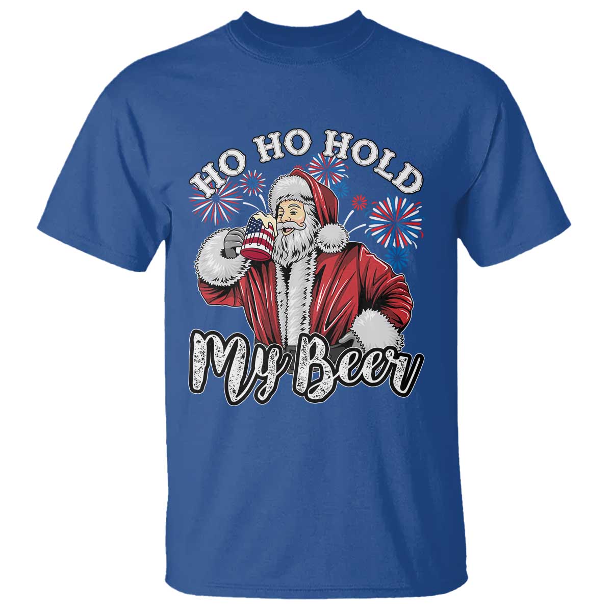 christmas-in-july-t-shirt-ho-ho-hold-my-beer-summer-santa-usa-flag-4th-of-july