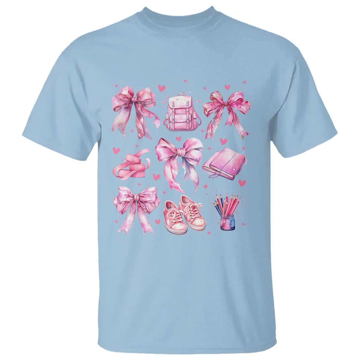 coquette-school-t-shirt-pink-bow-heart-backpack-note-tape-pencil
