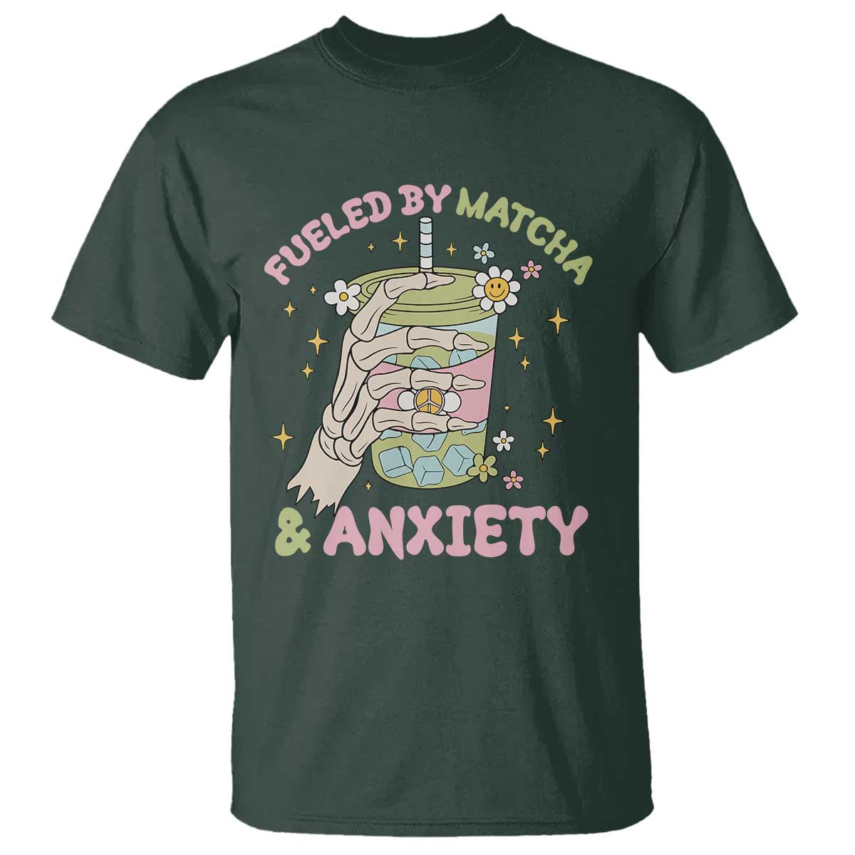 funny-fueled-by-matcha-and-anxiety-t-shirt-matcha-lover