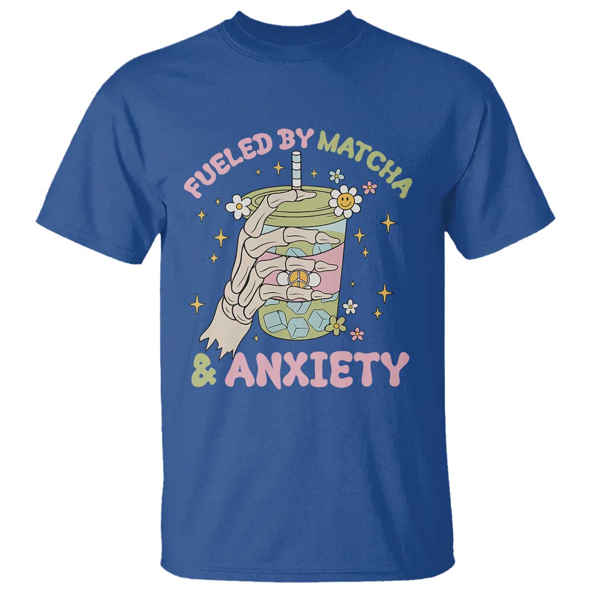 funny-fueled-by-matcha-and-anxiety-t-shirt-matcha-lover