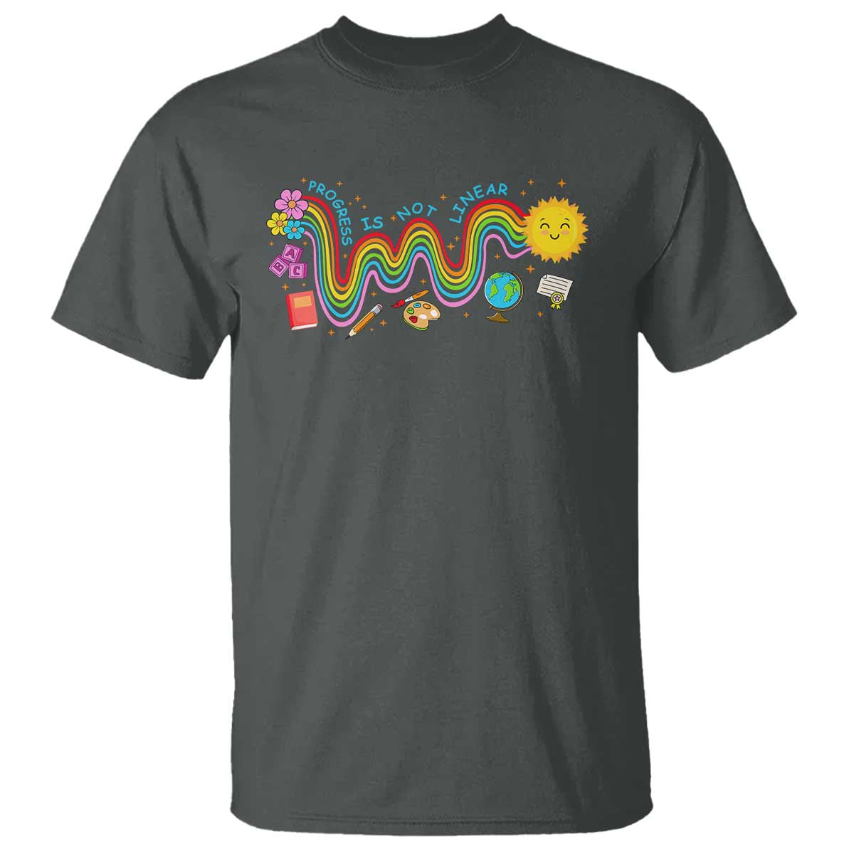 special-education-teacher-t-shirt-progress-is-not-linear-back-to-school-sun-flower