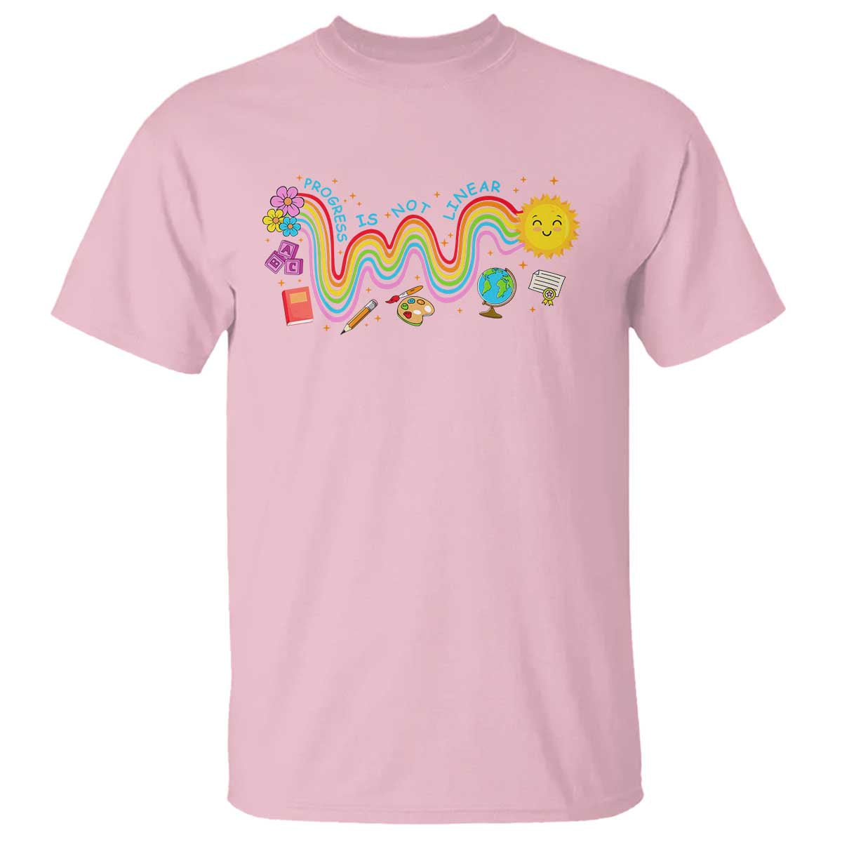 special-education-teacher-t-shirt-progress-is-not-linear-back-to-school-sun-flower
