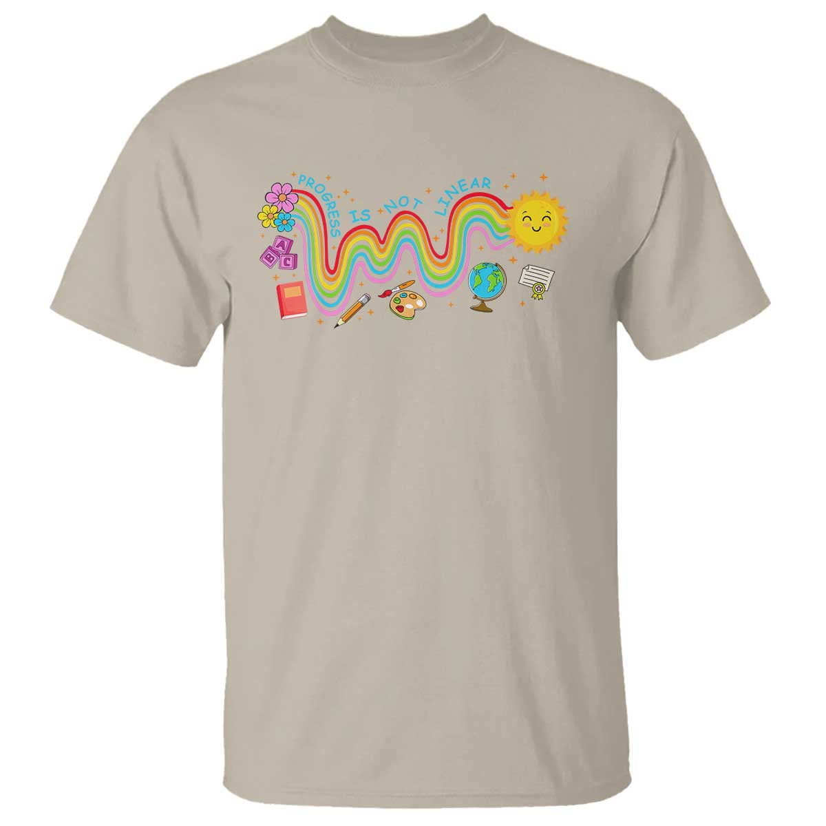 special-education-teacher-t-shirt-progress-is-not-linear-back-to-school-sun-flower