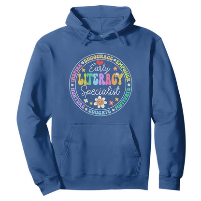 Early Literacy Specialist Hoodie Reading Dyslexia Support Month