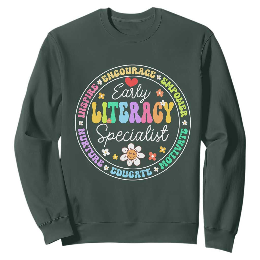 Early Literacy Specialist Sweatshirt Reading Dyslexia Support Month