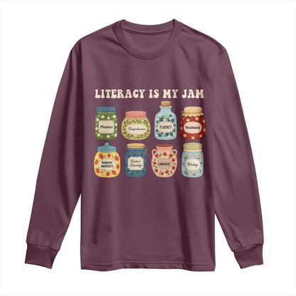 Literacy Is My Jam Long Sleeve Shirt SPED Teacher Special Education Life Dyslexia Reading