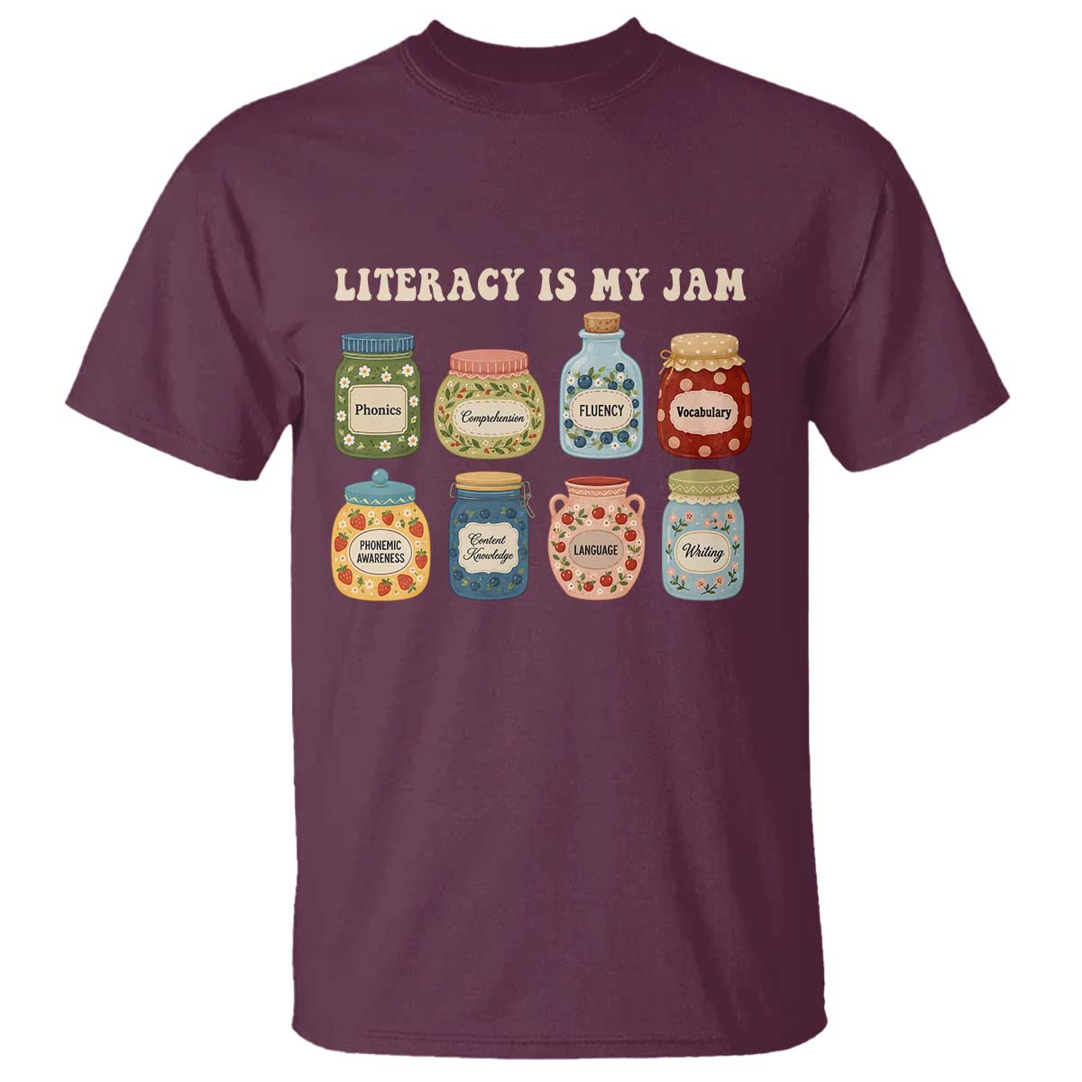 Literacy Is My Jam T Shirt SPED Teacher Special Education Life Dyslexia Reading