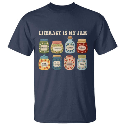 Literacy Is My Jam T Shirt SPED Teacher Special Education Life Dyslexia Reading