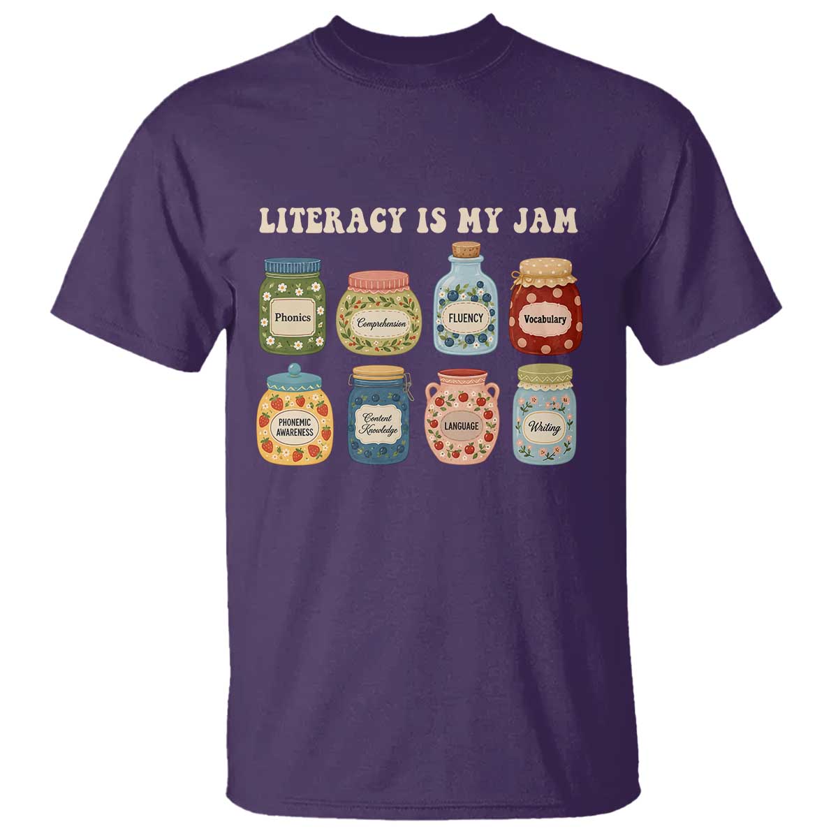 Literacy Is My Jam T Shirt SPED Teacher Special Education Life Dyslexia Reading