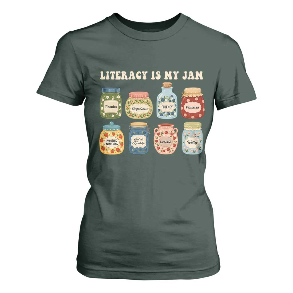 Literacy Is My Jam T Shirt For Women SPED Teacher Special Education Life Dyslexia Reading