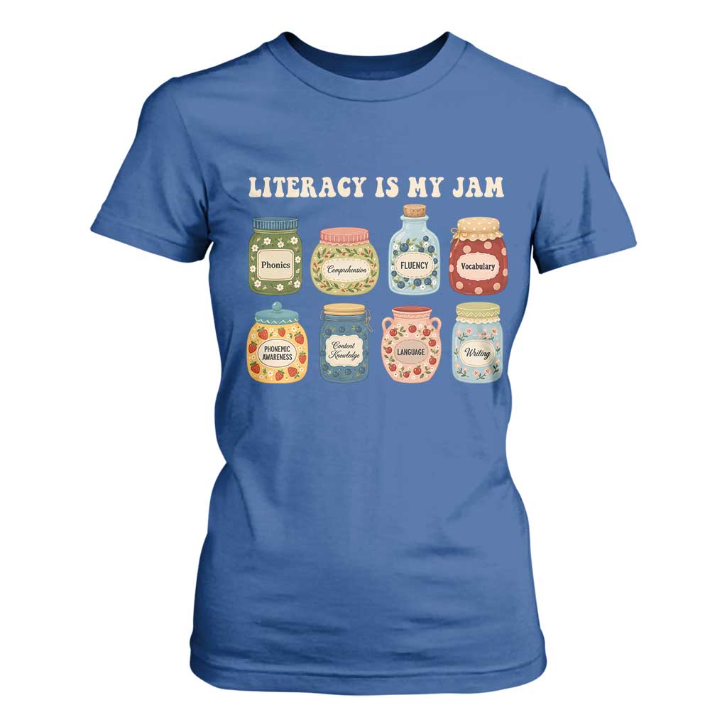 Literacy Is My Jam T Shirt For Women SPED Teacher Special Education Life Dyslexia Reading