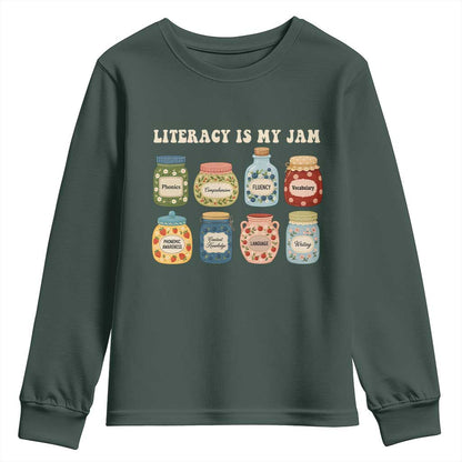 Literacy Is My Jam Youth Sweatshirt SPED Teacher Special Education Life Dyslexia Reading