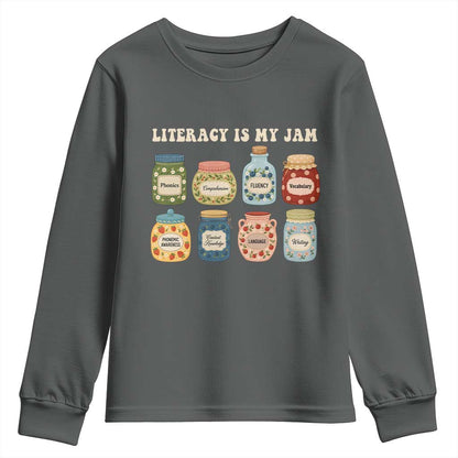 Literacy Is My Jam Youth Sweatshirt SPED Teacher Special Education Life Dyslexia Reading